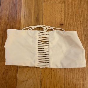 White Mikoh bandeau bikini top